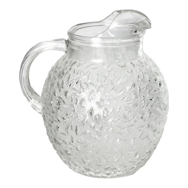 Midcentury Glass Lemonade Pitcher For Sale