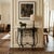 Antique French demilune console table in the Art Deco / Belle Époque style, dating to the late 19th century through the...