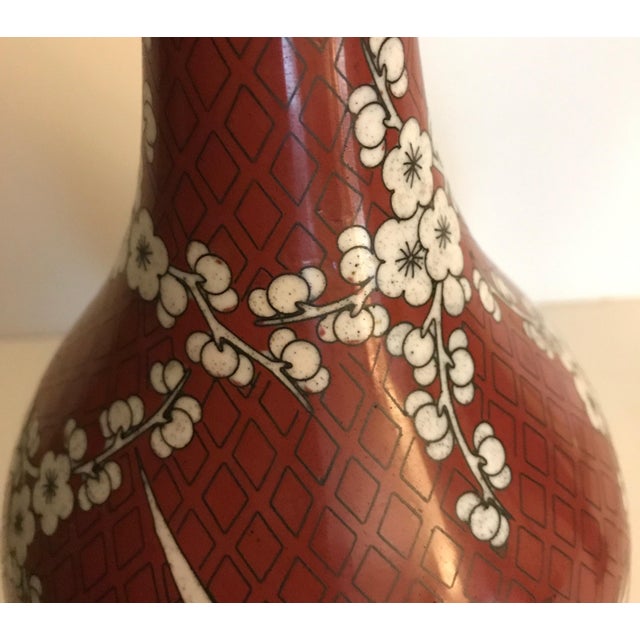 A Fine Pair of Antique Chinese Cloisonné Gord Form Vases, circa 1900 For Sale - Image 9 of 11