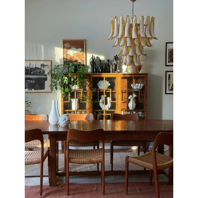 AVMazzega Large Amber Colored Murano Chandelier in the Style of Mazzega For Sale - Image 4 of 8