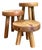 Vintage Wood Tripod Stools - Set of Three For Sale