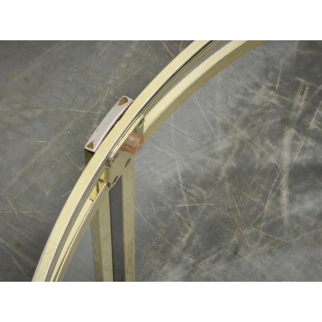 1970s Italian Round Brass and Glass Coffee Table, 1970s For Sale - Image 5 of 11
