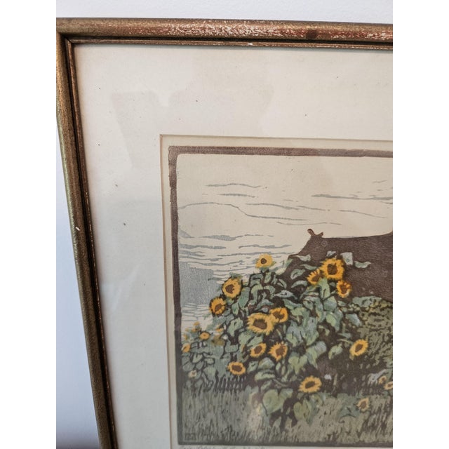 Mid-Century Modern H. Majs, Cottage, 1950s, Lithograph For Sale - Image 3 of 10