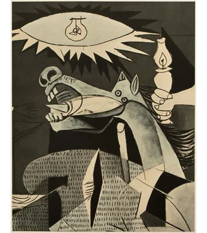 1954 After Pablo Picasso "Guernica. Detail.", Period First Limited Edition Offset Lithograph