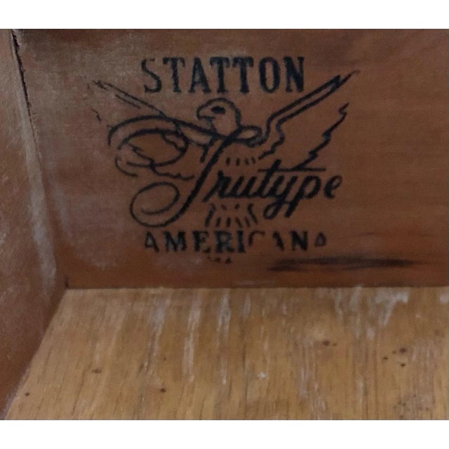 1980s Statton Trutype Americana Cherry End Tables - Set of 2 For Sale - Image 10 of 11