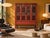Chinese Early 20th Century Chinese Red-Lacquer Carved Wood Armoire With Hand painted Panels For Sale - Image 3 of 12