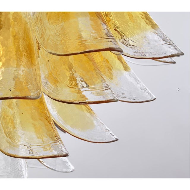 Glass Glass Chandelier from Mazzega, 1970s For Sale - Image 7 of 8