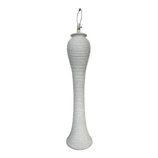 Vintage 1990s Plaster Sculptural Hourglass Floor Lamp For Sale