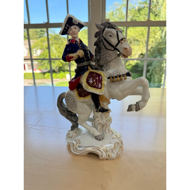 1910s 1910s Sitzendorf Porcelain Soldier on Horseback For Sale - Image 5 of 6