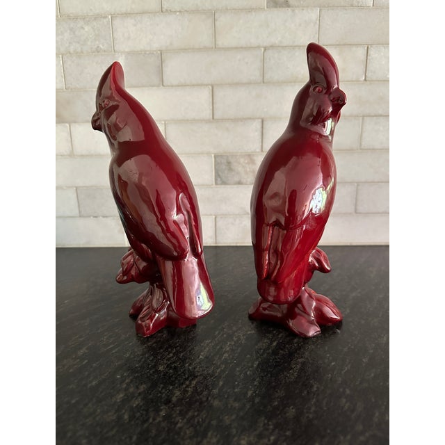 Enhance your decor with this charming pair of vintage Italian ceramic cockatoo figurines bearing the maker’s mark of...