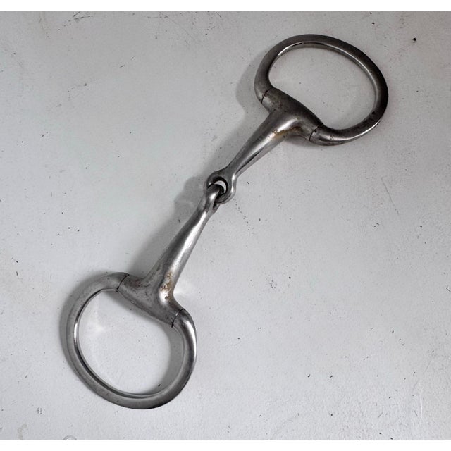 English Vintage Equestrian Silver Hinged Snaffle Hit For Sale - Image 3 of 9