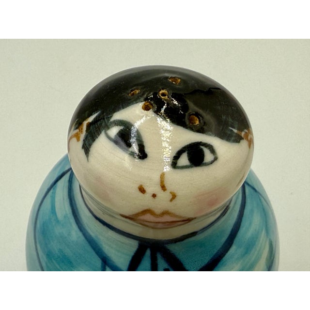 1970s Early Karen Donleavy Kd Signed Salt & Pepper Shakers Set W/ Corks For Sale - Image 4 of 6