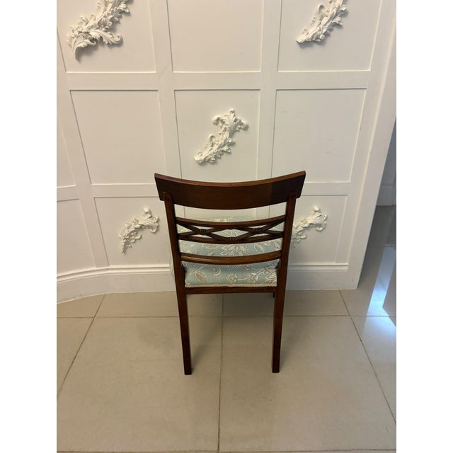 Blue Antique Edwardian Mahogany Dining Chairs, 1900, Set of 10 For Sale - Image 8 of 18