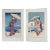 Small Vintage Maiko in the Snow Small Japanese Woodblock Prints - a Pair For Sale