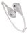 Luxury Double Headed Serpentine Cz Bangle in Sterling Silver by Carat&Her For Sale