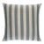 Schumacher Hanson I/O Stripe 18" Pillow In Teal For Sale
