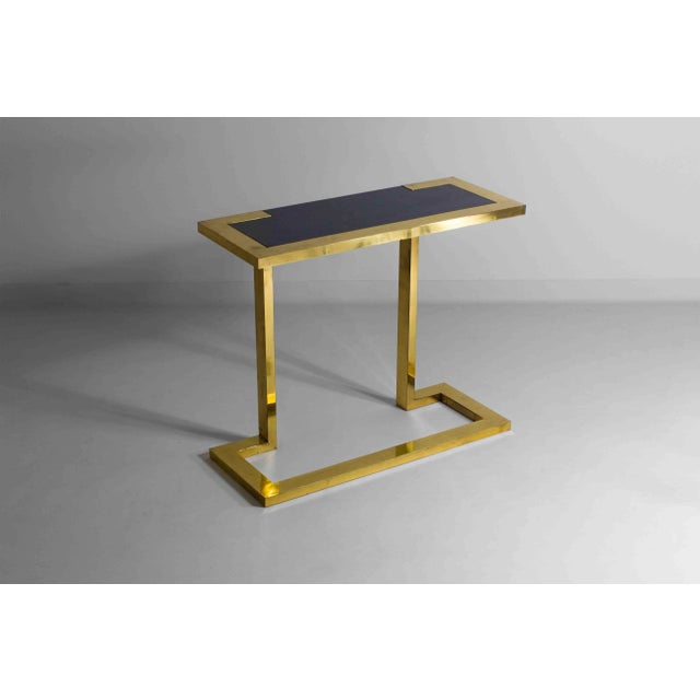 1970s Console in Bronze and Blue Granite attributed Nucci Valsecchi, Italy, 1970s For Sale - Image 5 of 11