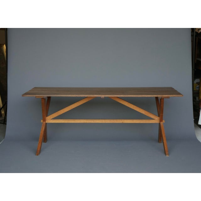 Rustic Farmhouse Dining Table in Cherry and Oak, 1940s For Sale - Image 16 of 17