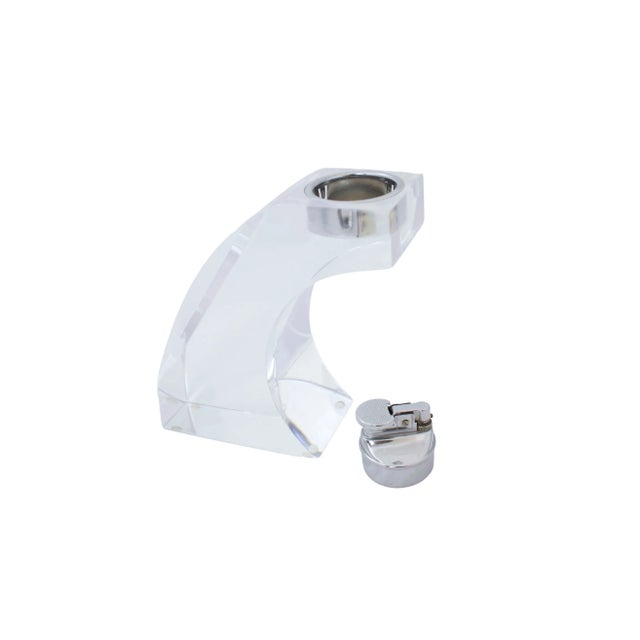 Midcentury Modern Lucite Table Lighter For Sale - Image 4 of 5