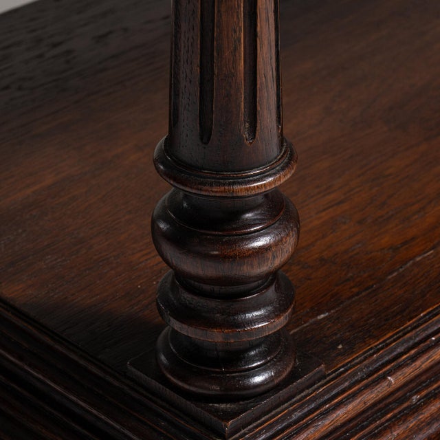19th Century France Brown Wood Console Table For Sale - Image 11 of 11