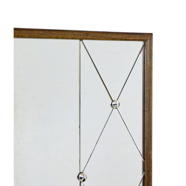 Mid-Century Modern Large Mid-Century Swedish Segmented Wall Mirror, 1960 For Sale - Image 3 of 6