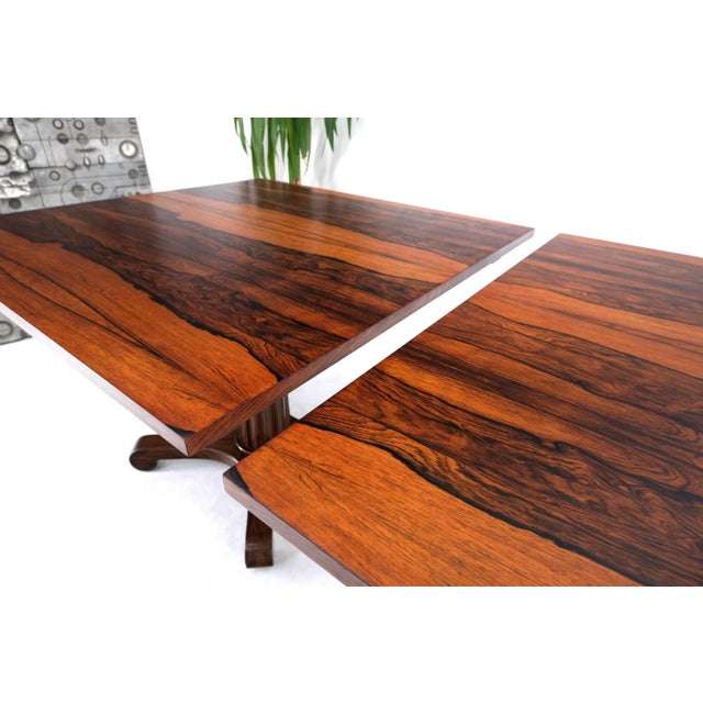 Two Part Rosewood Two Pedestals Dining Table Game Table - a Pair For Sale - Image 9 of 13