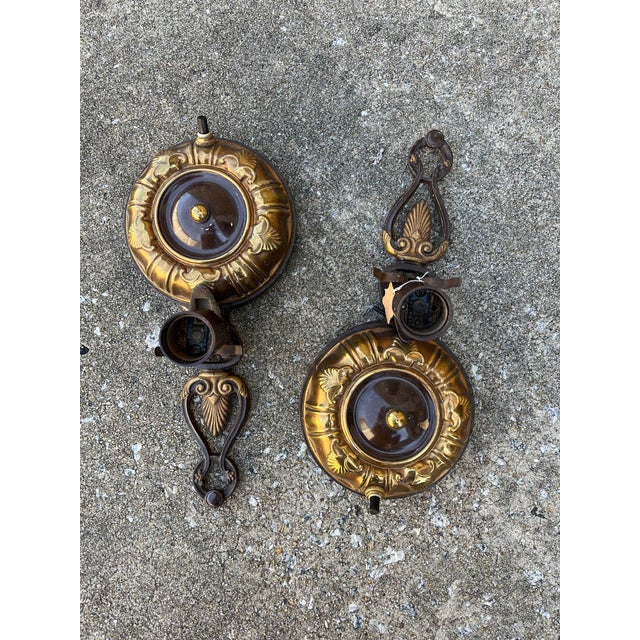 1920's Art Deco Wall Sconces - a Pair For Sale - Image 4 of 4