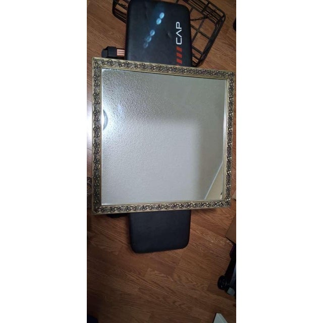 Late 20th Century Silver Wooden Gilt Frame Mirror For Sale In Raleigh - Image 6 of 6