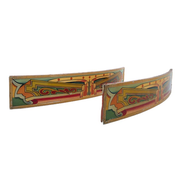 Hand-Painted Fairground Signs, 1950s, Set of 2 For Sale