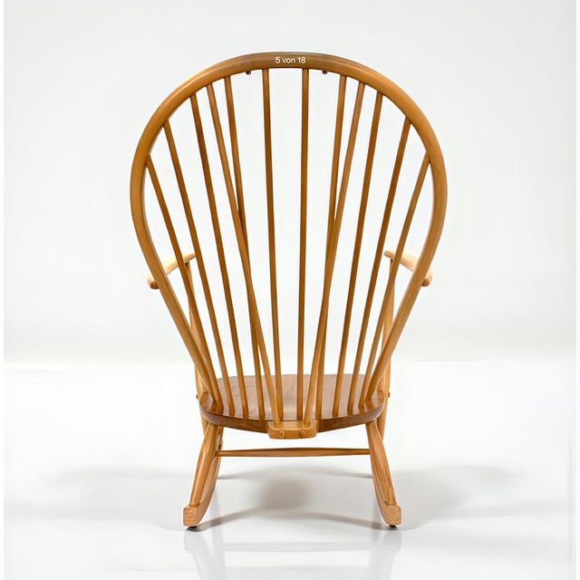 Ercol Mid-Century Windsor Grandfather Rocking Chair in Wood attributed to Lucian Ercolani for Ercol, England, 1960s For Sale - Image 4 of 16