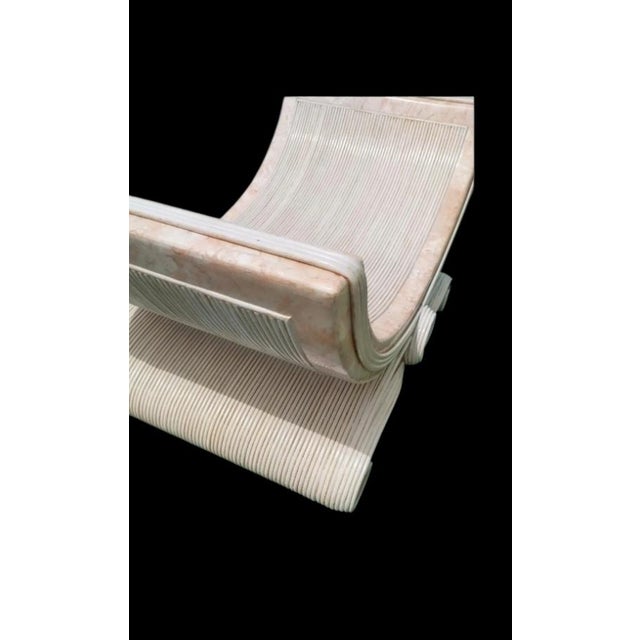 ​Make a striking, sculptural statement with this exceptional vintage Hollywood Regency coffee table. Beautifully...