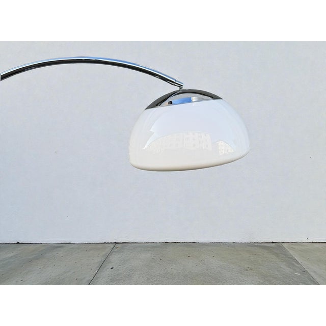 Mid-Century Arch Floor Lamp in Chrome and White from Gebrüder Cosack, 1970s For Sale - Image 12 of 18