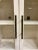 Organic Aged White Finished Wood and Glass Sideboard For Sale - Image 4 of 8