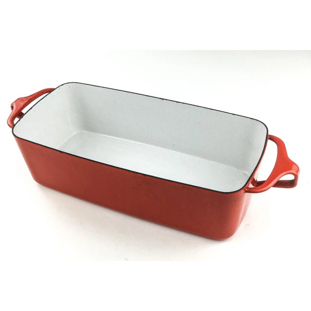 Vintage Dansk Red Enamel Loaf Pan France For Sale - Image 12 of 12