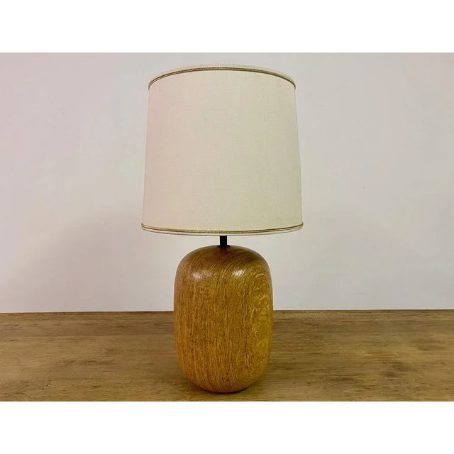 Mid-Century Turned Wood Lamp, 1960s For Sale - Image 9 of 11