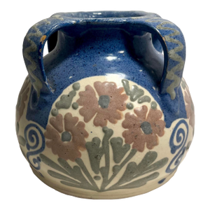 Circa 1900 American Studio Art Pottery Glazed Ceramic Four Handles Vase