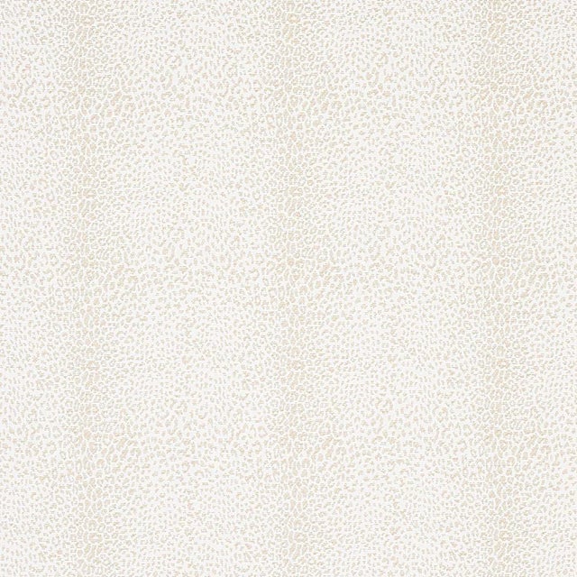 Schumacher Mini Leopard Outdoor Fabric in Ivory For Sale