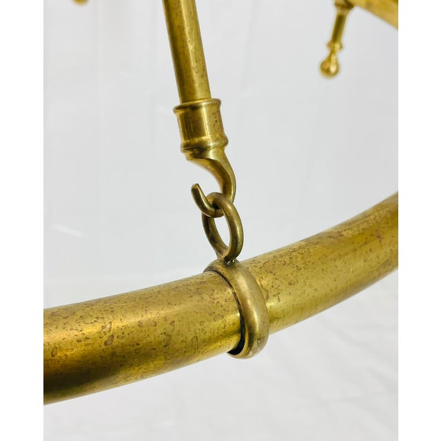 Brass Oil Rubbed Solid Brass Chandelier by Chapman & Mayers for Visual Comfort For Sale - Image 8 of 17