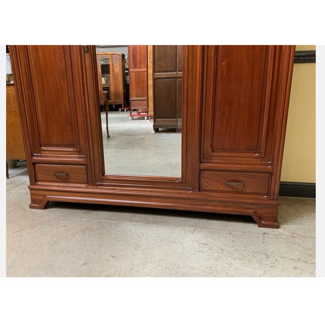 Early 20th Century Antique Art Nouveau Wardrobe from École Nancy, 1910s For Sale - Image 5 of 10