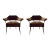 Caracole Modern Brown Mohair Louisette Lounge Chairs Pair For Sale