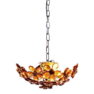 1960s Title Floral Glass Bloom Wall Sconce in the Style of Ernst Palme For Sale