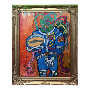 Original Painting on Canvas by Serg Graff, "Alen Inside the Suit ", Cosmic Art