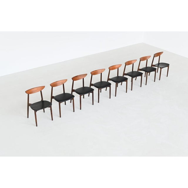 Rosewood Dining Chairs attributed to Harry Østergaard for Randers Møbelfabrik, Denmark, 1960s, Set of 8 For Sale - Image 9 of 18