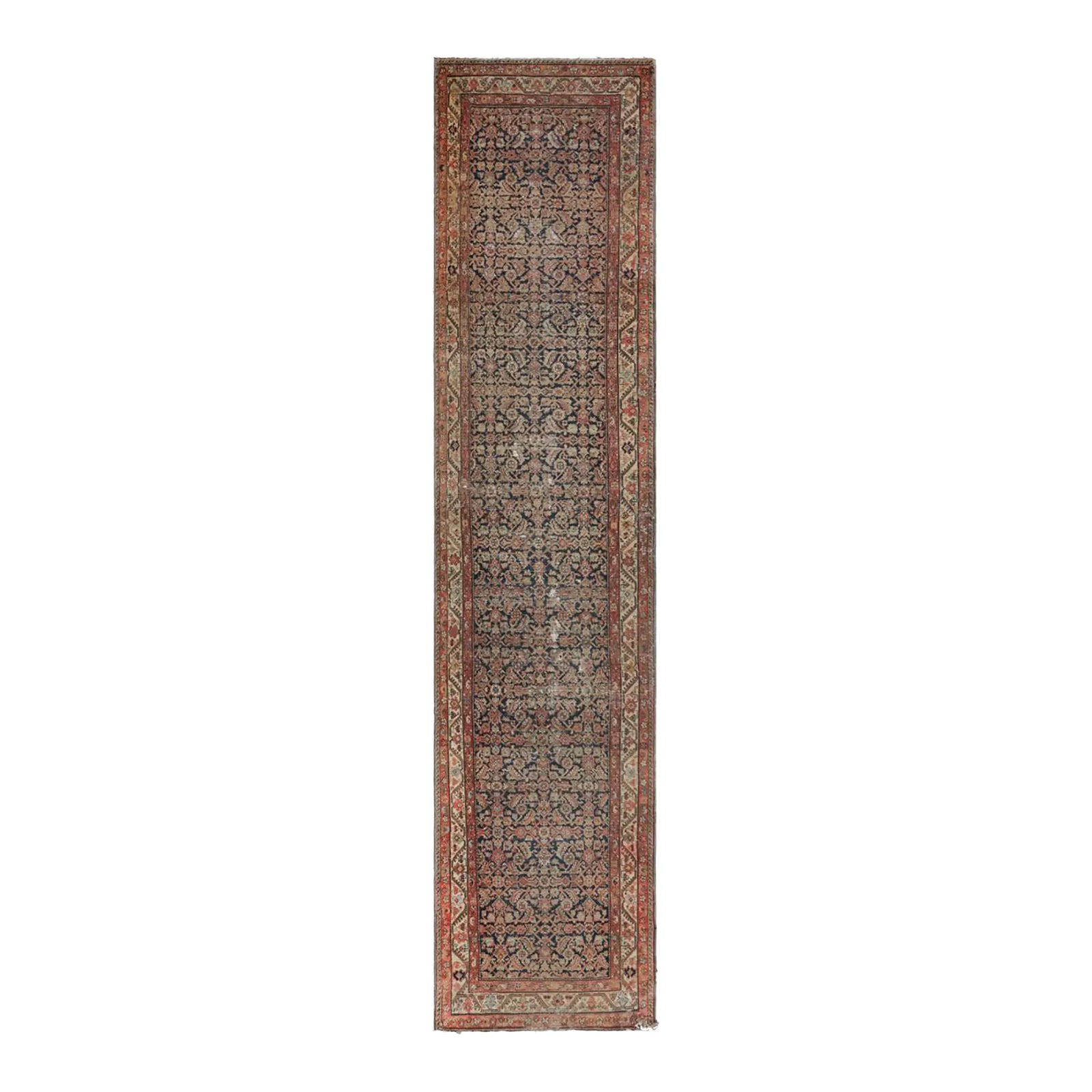 Antique Persian Mahal Extra-Long Runner Rug With Floral Patterns | Rug ...