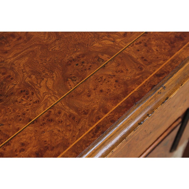 Burl Elm Inlaid Serving Table or Console For Sale - Image 13 of 16