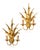 Hollywood Regency Gilt Wheat Sheaf Wall Sconces, Italy, 1990s, Set of 2 For Sale