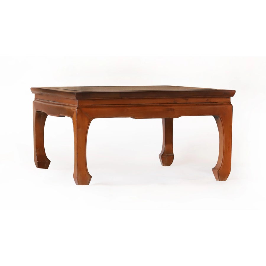 Vintage Asian Square Coffee Table，With Ming Style Antique