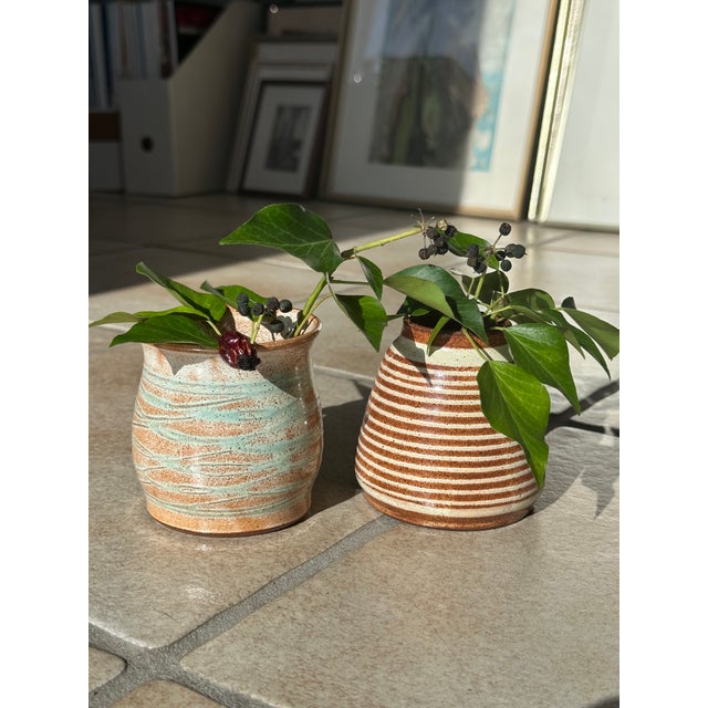 Studio Ceramic Vases by Helma Klett, Germany, 1980s, Set of 2 For Sale - Image 14 of 15