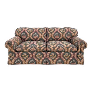 Vintage Custom Brunschwig & Fils Floral Tapestry Sofa For Sale