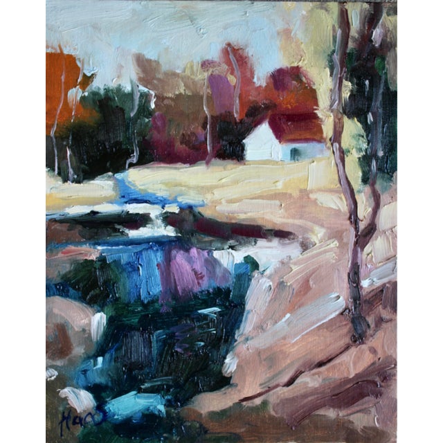 Modern Impressionist Landscape Oil Original Art For Sale - Image 9 of 10